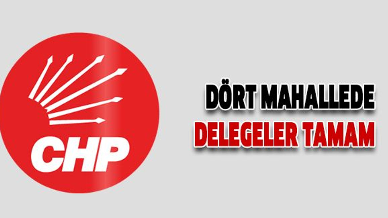 4 mahallede delegeler tamam
