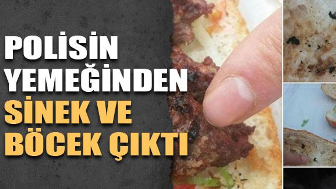 Kocaeli’de polisin yemeğinden sinek ve böcek çıktı