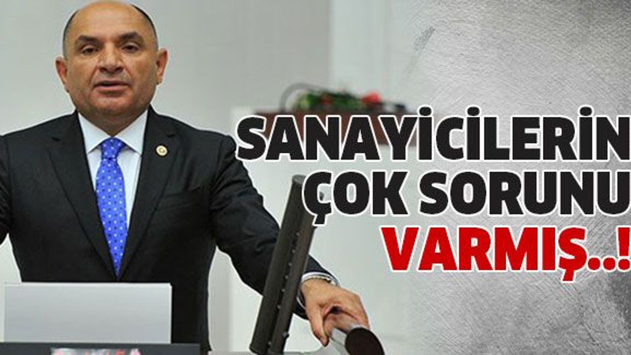 Sanayicilerin çok sorunu varmış..!