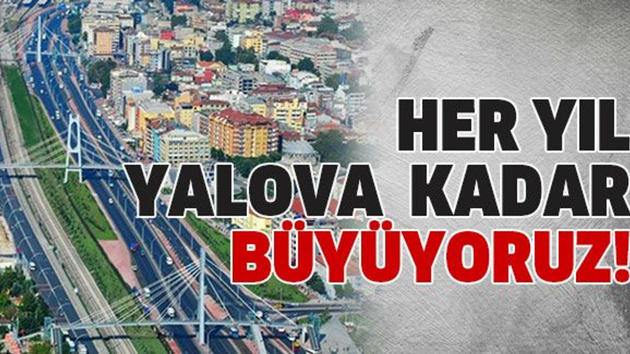Her yıl Yalova kadar büyüyoruz!