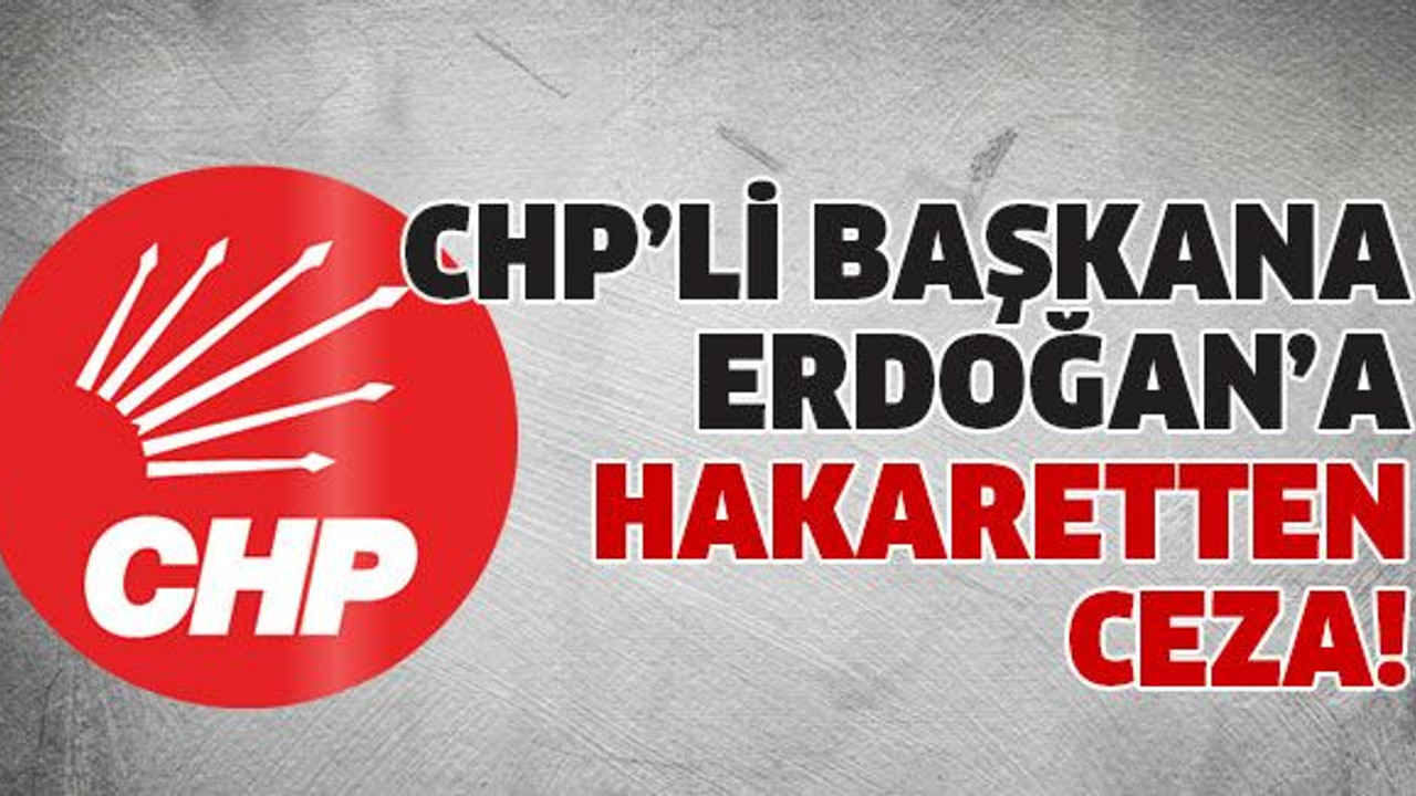 CHP’li başkana Erdoğan’a hakaretten ceza!