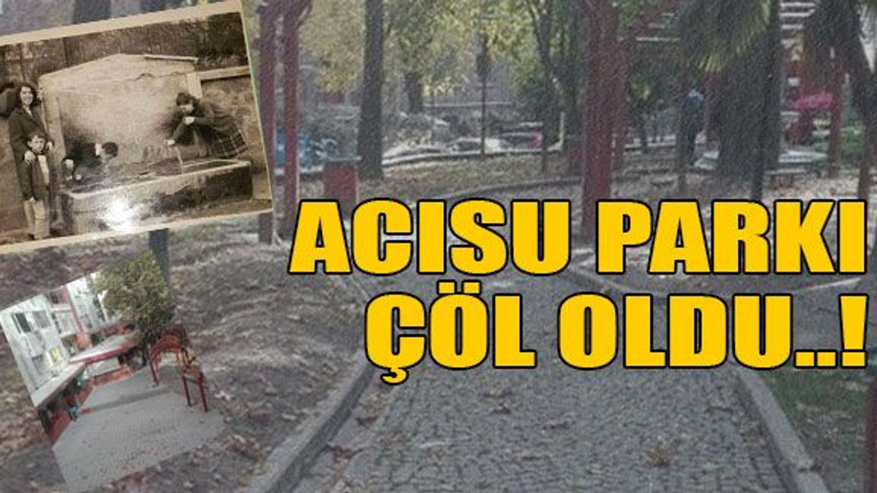 Acısu Parkı çöl oldu..!