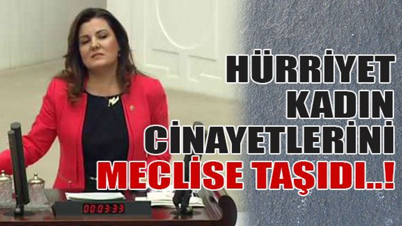 Hürriyet, kadın cinayetlerini meclise taşıdı..!