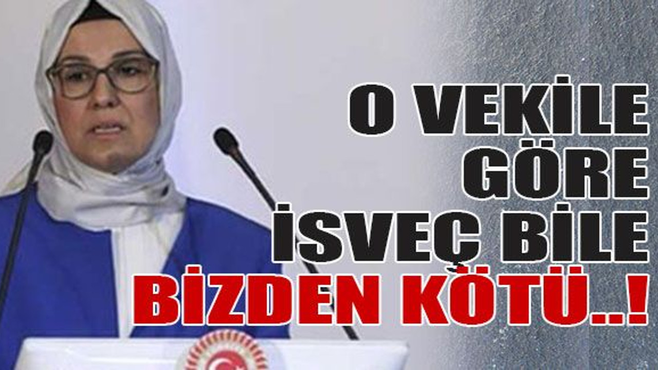 O vekile göre İsveç bile bizden kötü..!