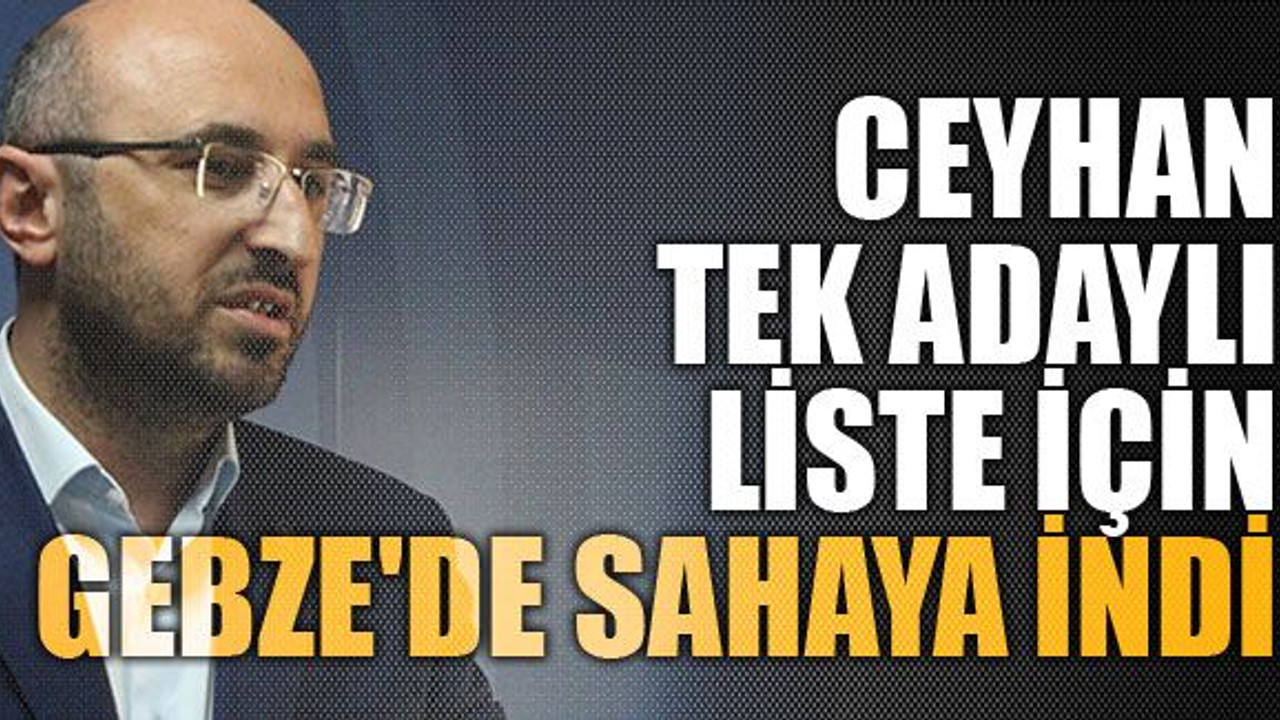 Ceyhan tek adaylı liste için Gebze'de sahaya indi