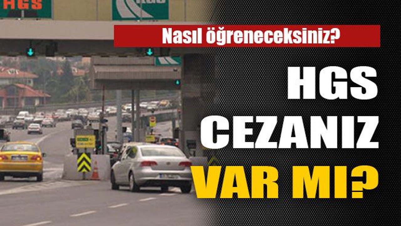 HGS cezanız var mı?