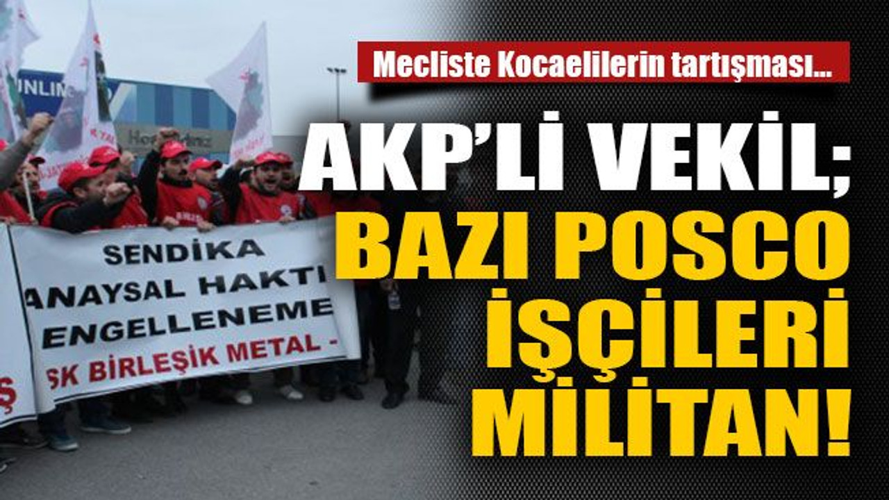 AKP’li vekil; Bazı Posco işçileri militan!