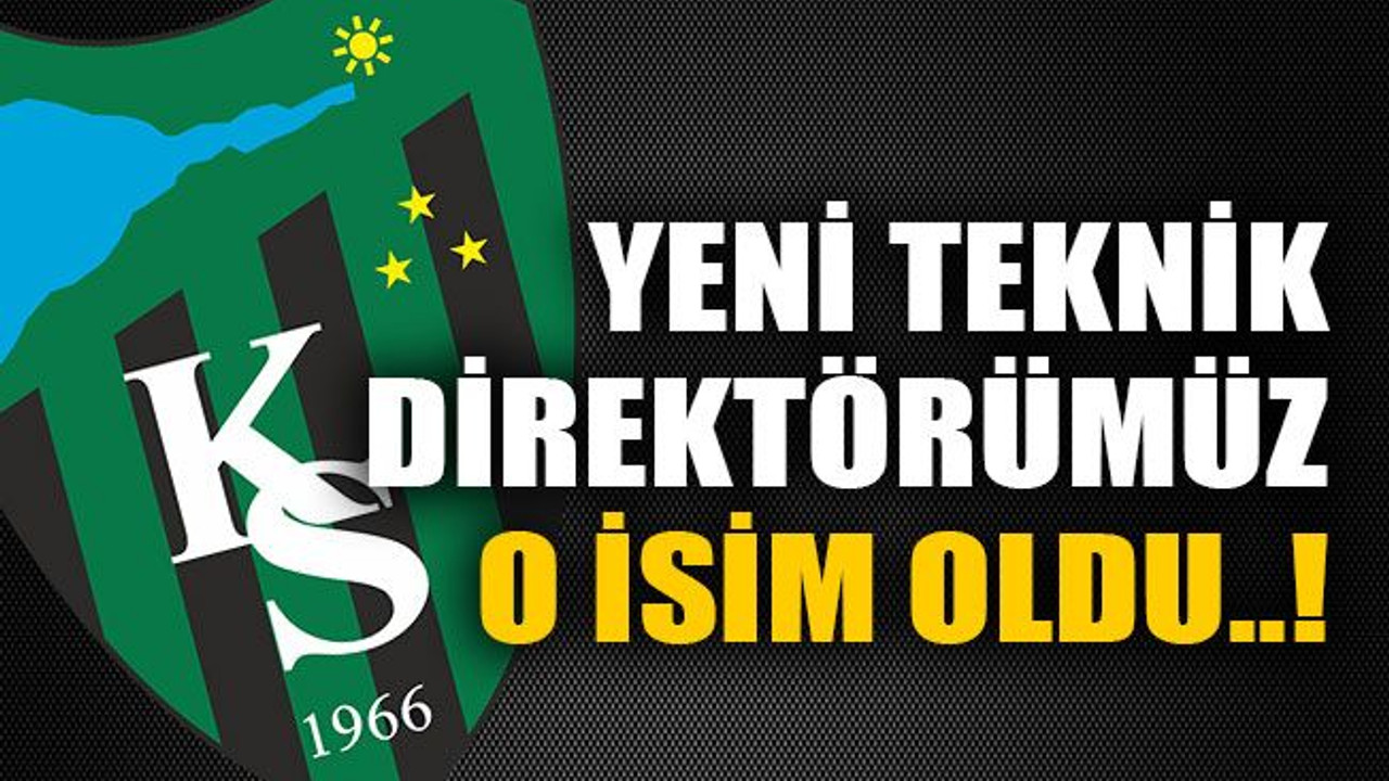 Yeni teknik direktörümüz o isim oldu..!