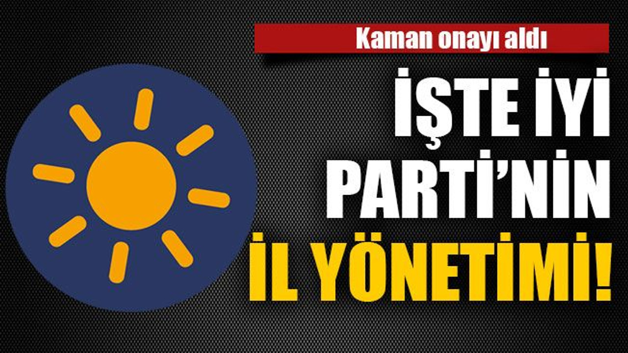 İşte İYİ Parti’nin il yönetimi!
