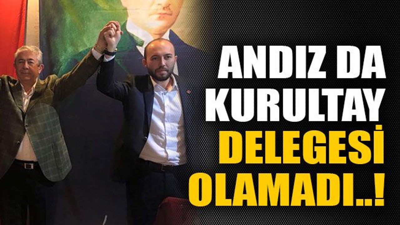 Andız da kurultay delegesi olamadı..!