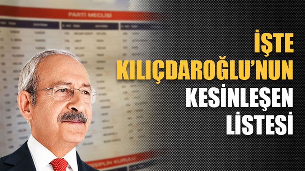 Kemal Kılıçdaroğlu'nun PM listesi belli oldu!