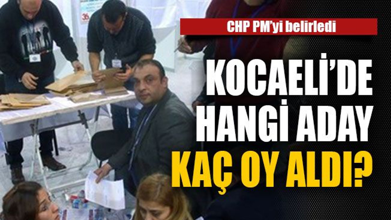 Kocaeli’de hangi aday kaç oy aldı?