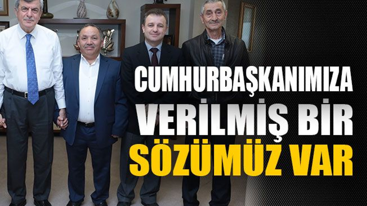 Cumhurbaşkanımıza verilmiş bir sözümüz var