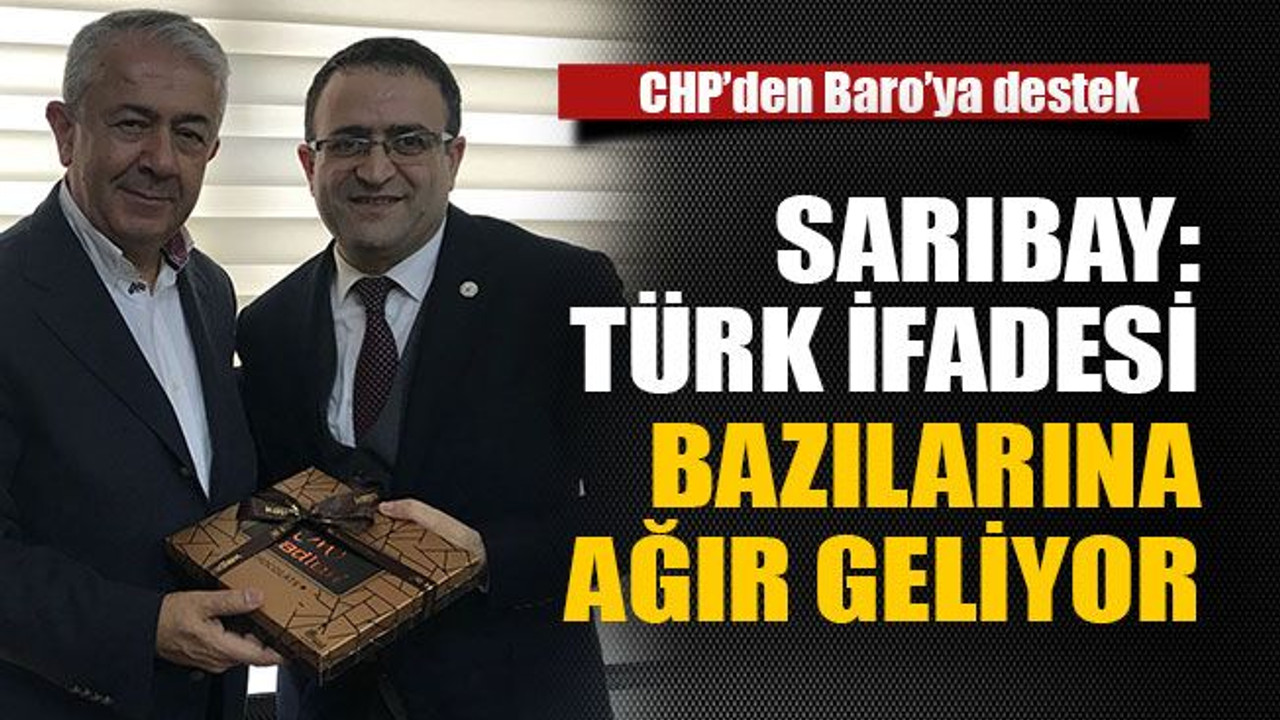 Sarıbay: Türk ifadesi bazılarına ağır geliyor