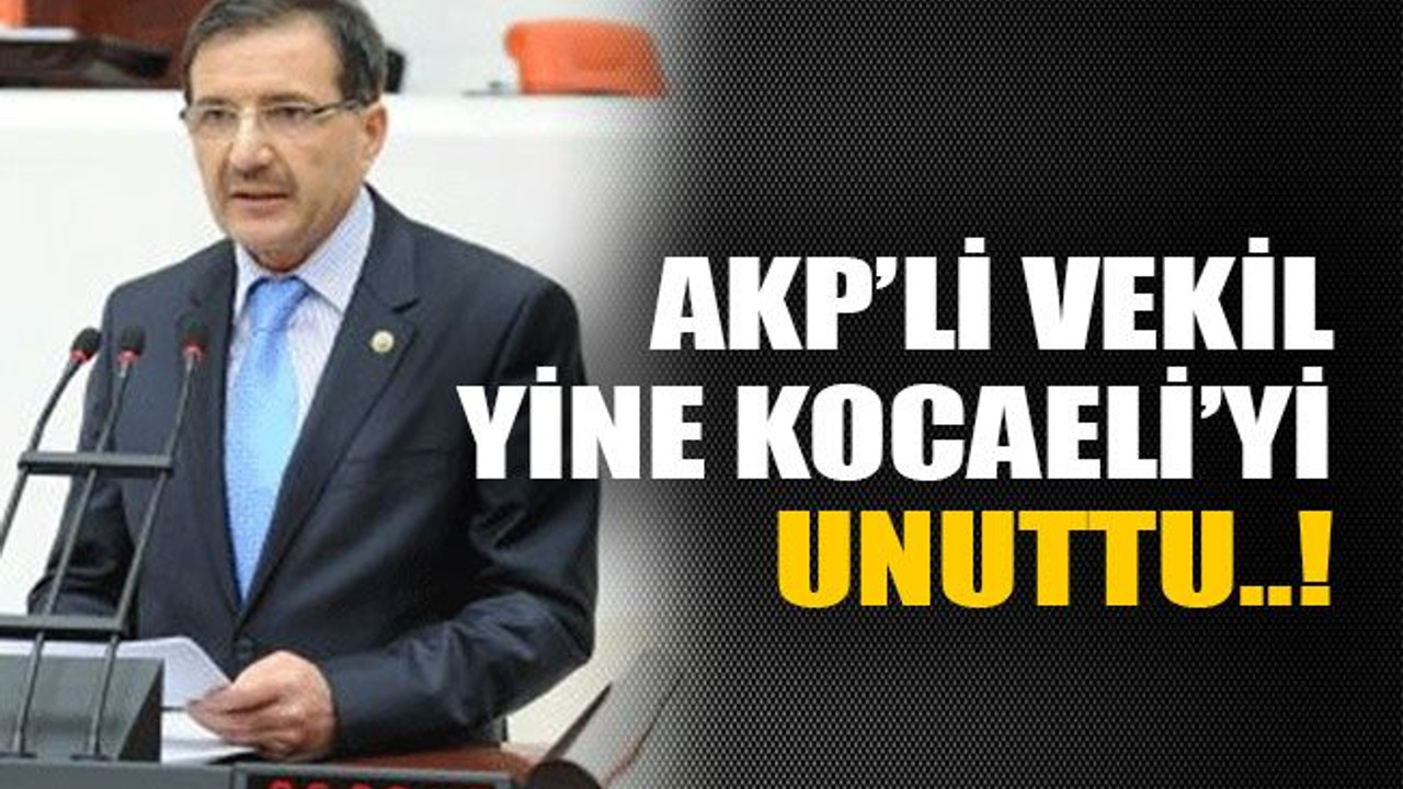AKP’li vekil yine Kocaeli’yi unuttu..!