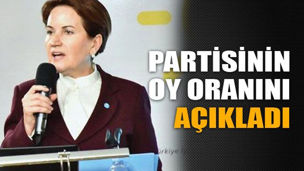 Partisinin oy oranını açıkladı