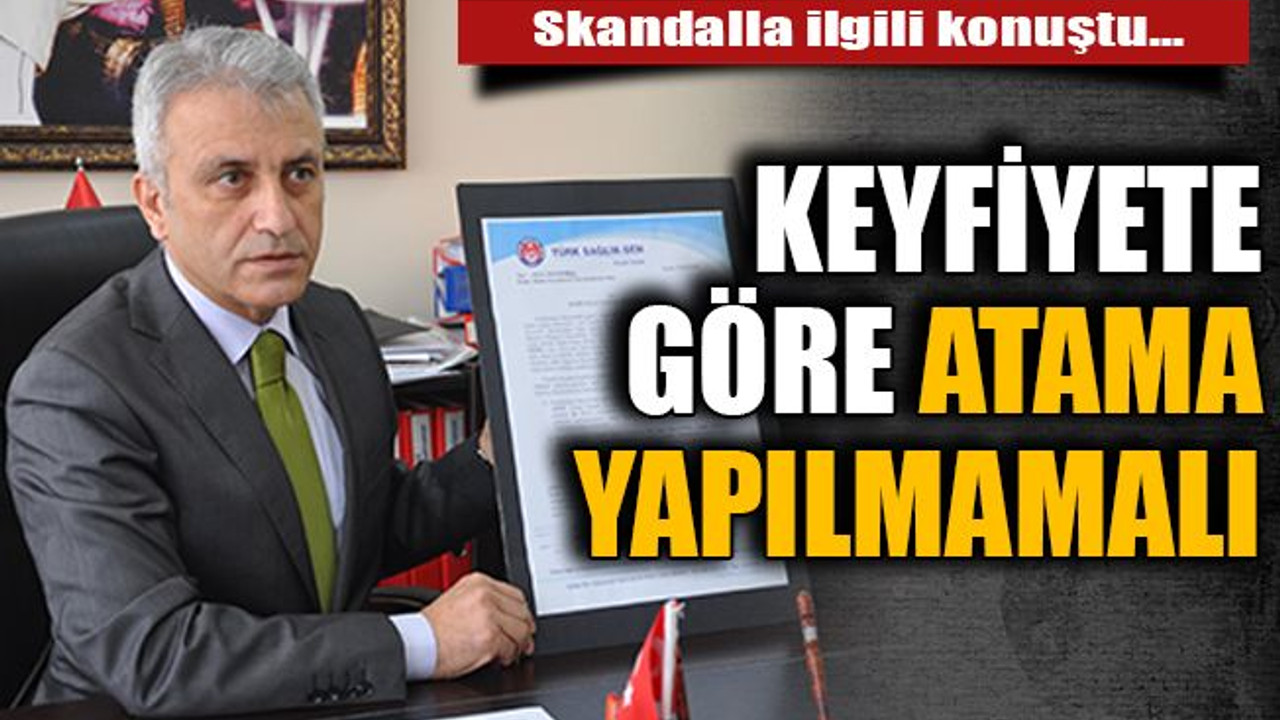 İzmit Sağlık skandalıyla ilgili konuştu: Keyfiyete göre atama yapılmamalı