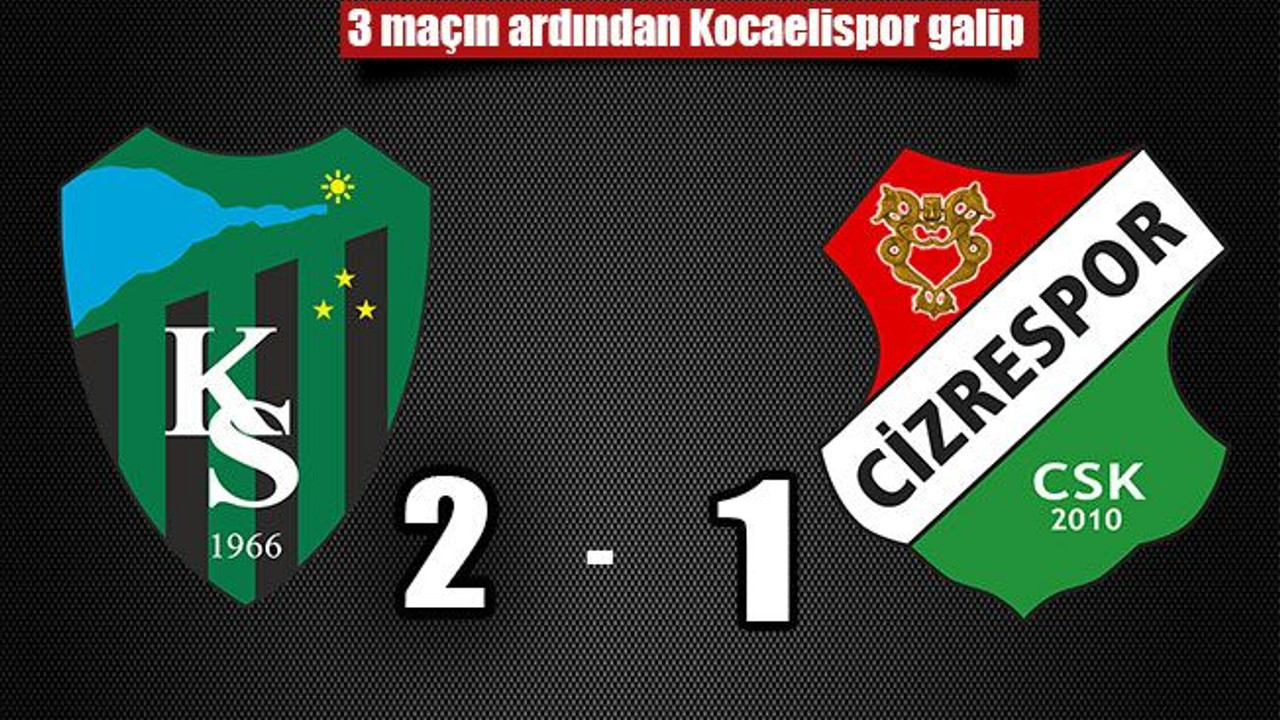 3 maçın ardından Kocaelispor galip
