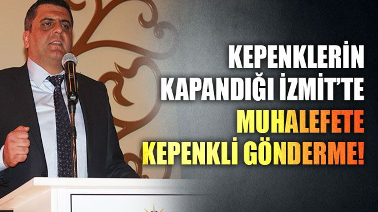 Kepenklerin kapandığı İzmit’te muhalefete kepenkli gönderme!