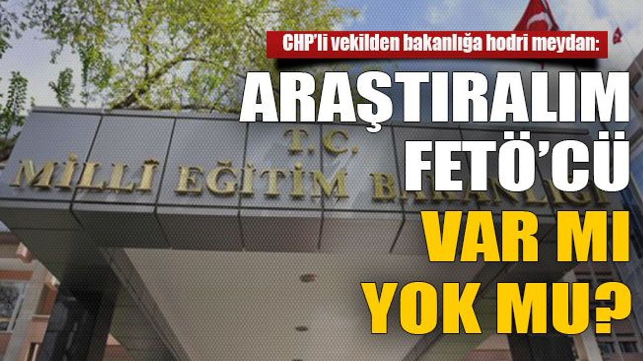 CHP'li vekilden bakanlığa hodri meydan!