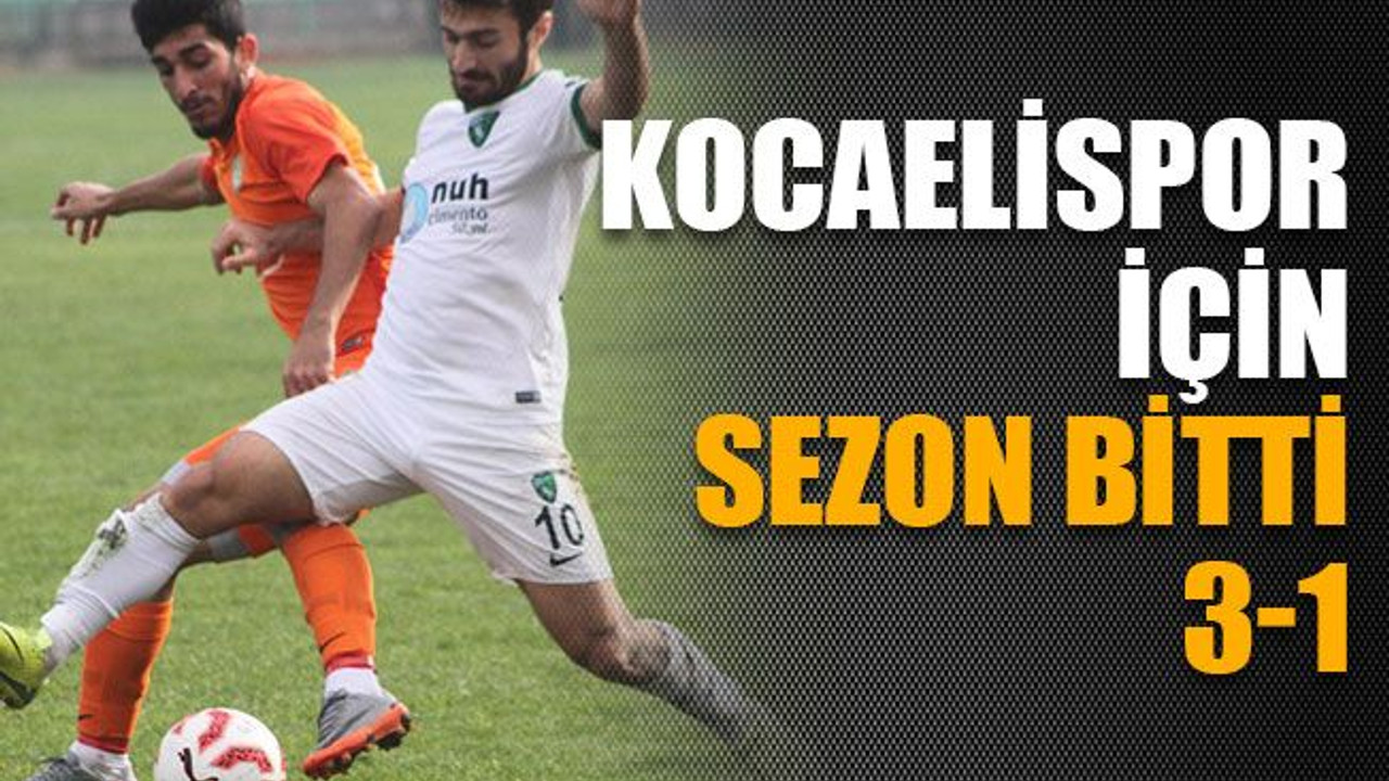 Kocaelispor için sezon bitti