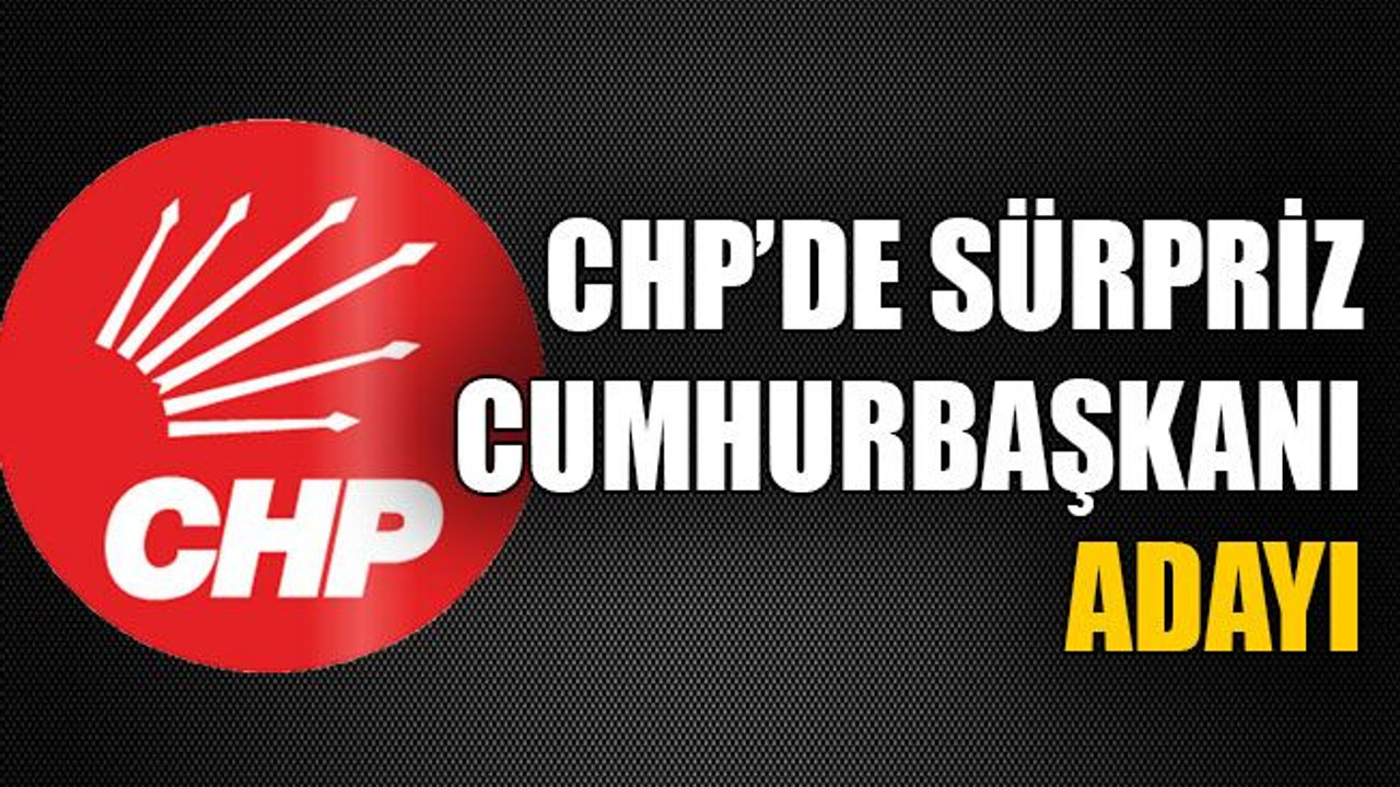 CHP’de sürpriz cumhurbaşkanı adayı