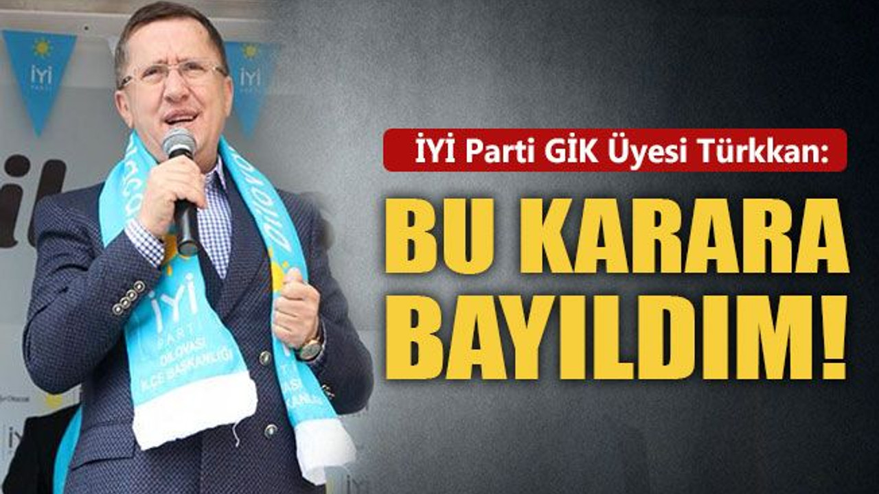 İYİ Parti GİK Üyesi Türkkan: Bu karara bayıldım!