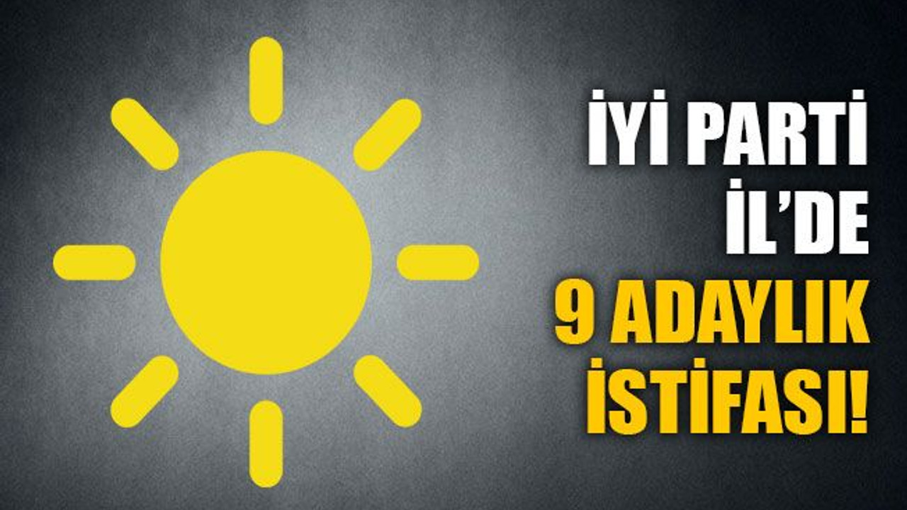 İYİ Parti İl’de 9 adaylık istifası!
