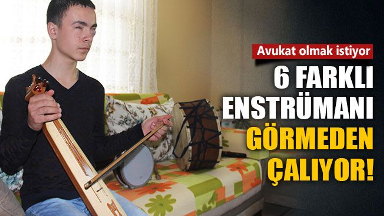 14 yaşındaki görme engelli Emirhan; 6 farklı enstrüman çalıyor!