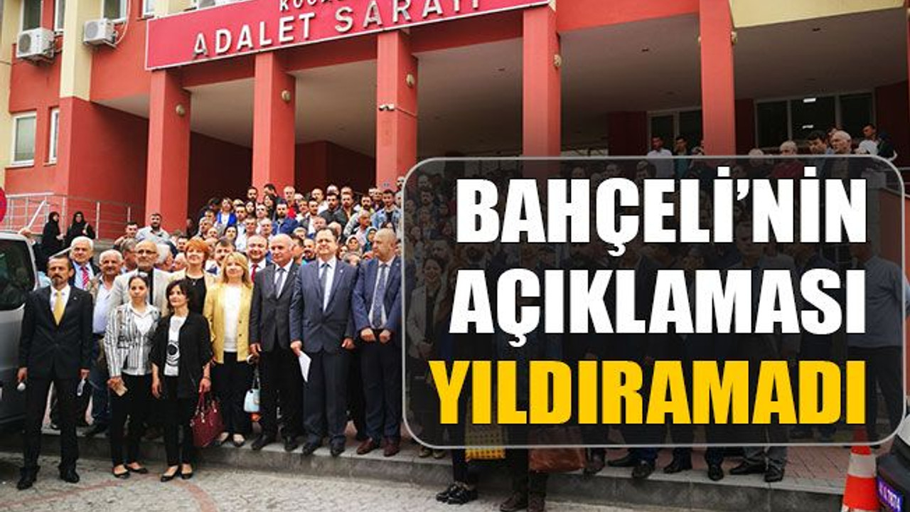 Bahçeli'nin açıklamaları Kocaelilileri yıldıramadı