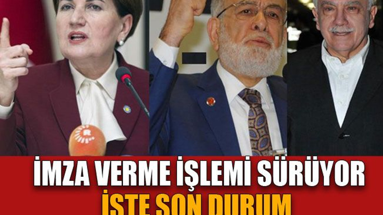 İmza verme işlemi sürüyor..İşte son durum