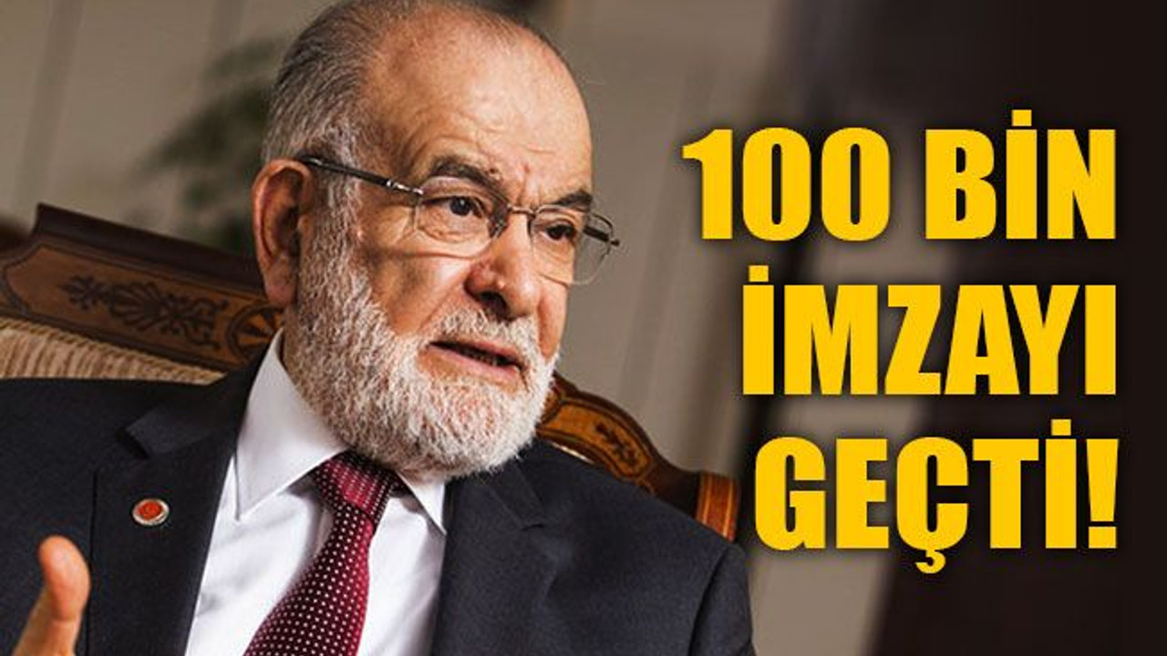 Temel Karamollaoğlu da 100 bin imzayı geçti!