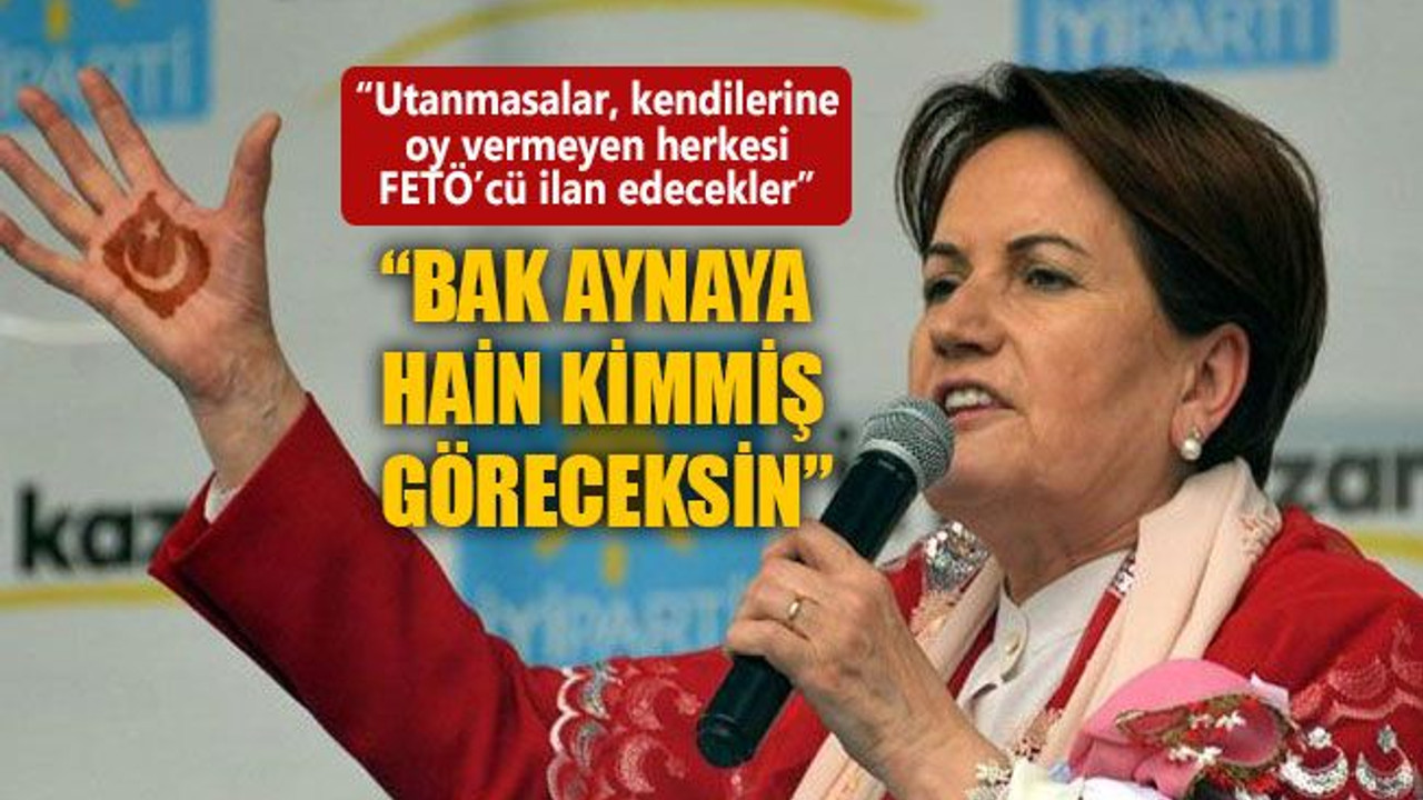 Meral Akşener: Bak aynaya hain kimmiş göreceksin