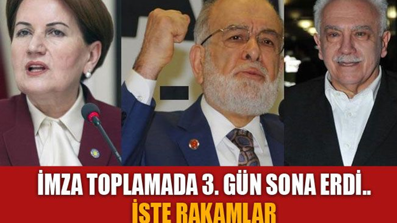 İmza toplama işleminde 3. gün sona erdi.. İşte rakamlar