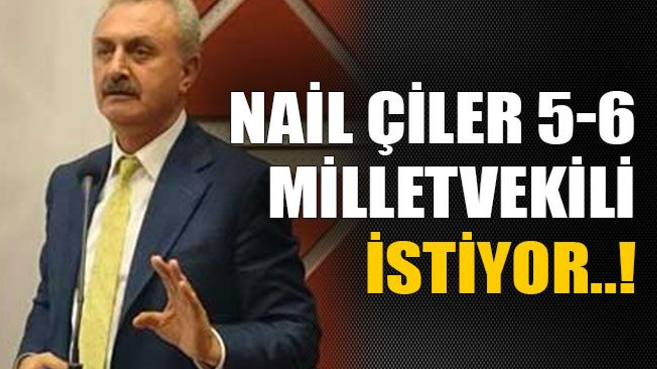Nail Çiler 5-6 milletvekili istiyor..!