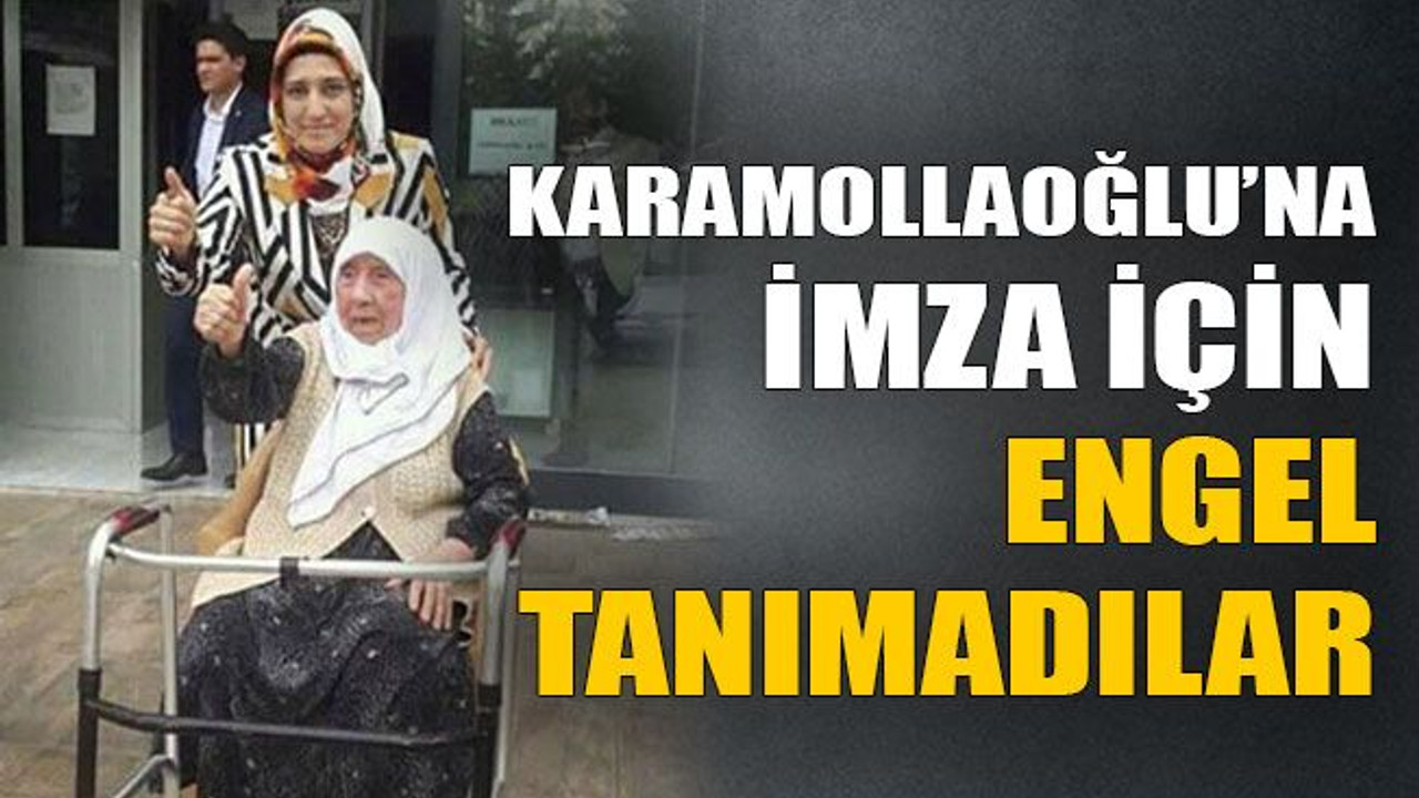 Karamollaoğlu’na imza için engel tanımadılar