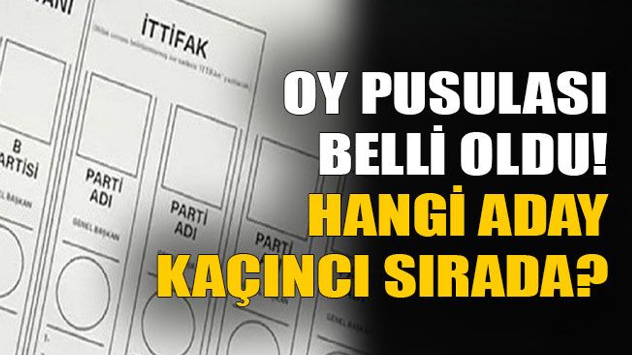 Oy pusulası belli oldu! Hangi aday kaçıncı sırada?