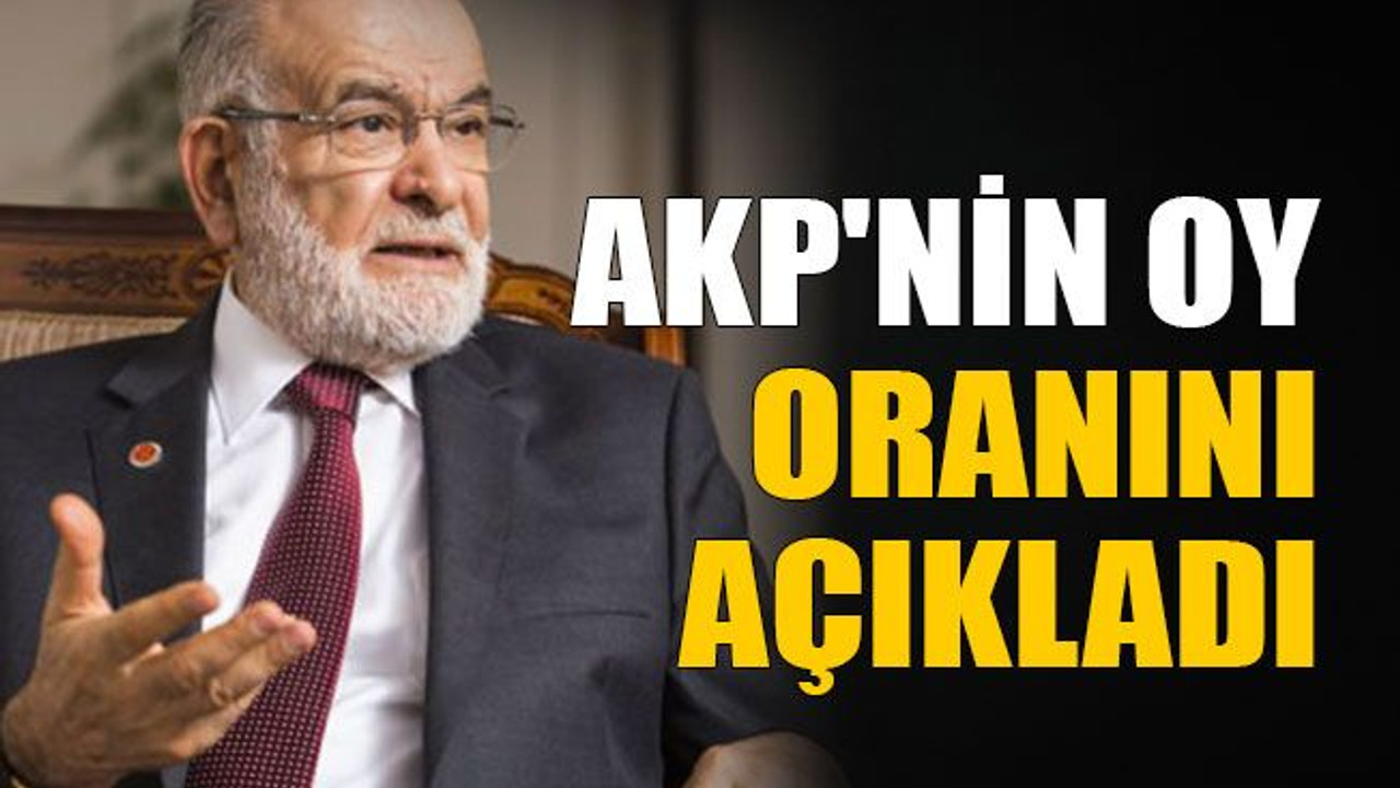 AKP'nin oy oranını açıkladı
