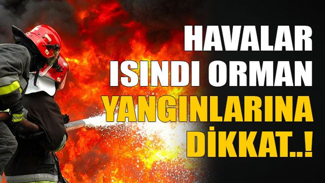 Havalar ısındı orman yangınlarına dikkat..!