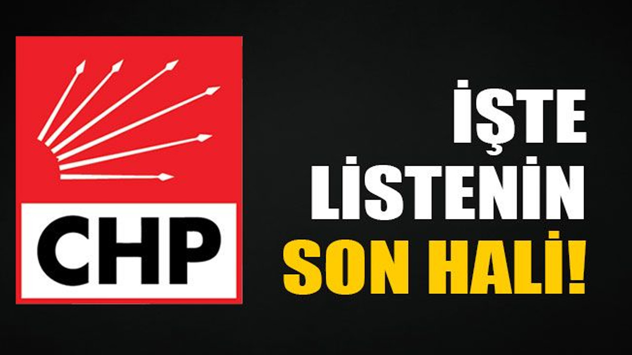 İşte listenin son hali!