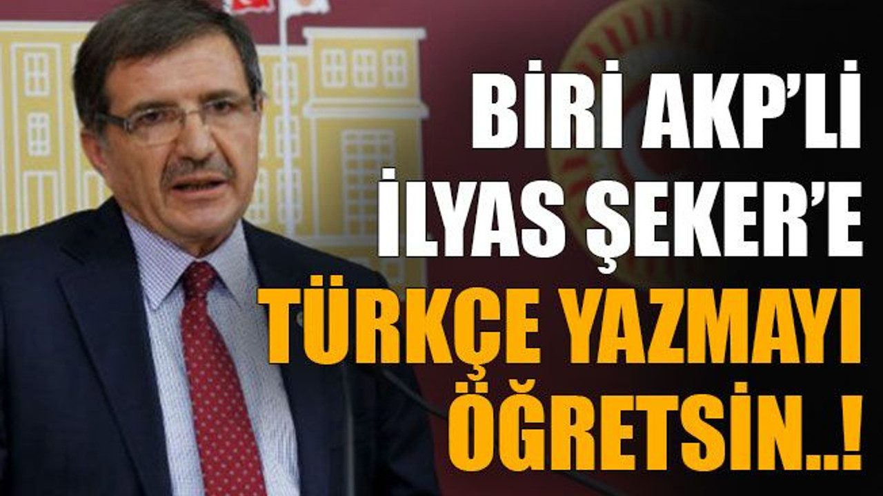 Biri AKP’li İlyas Şeker’e Türkçe yazmayı öğretsin..!