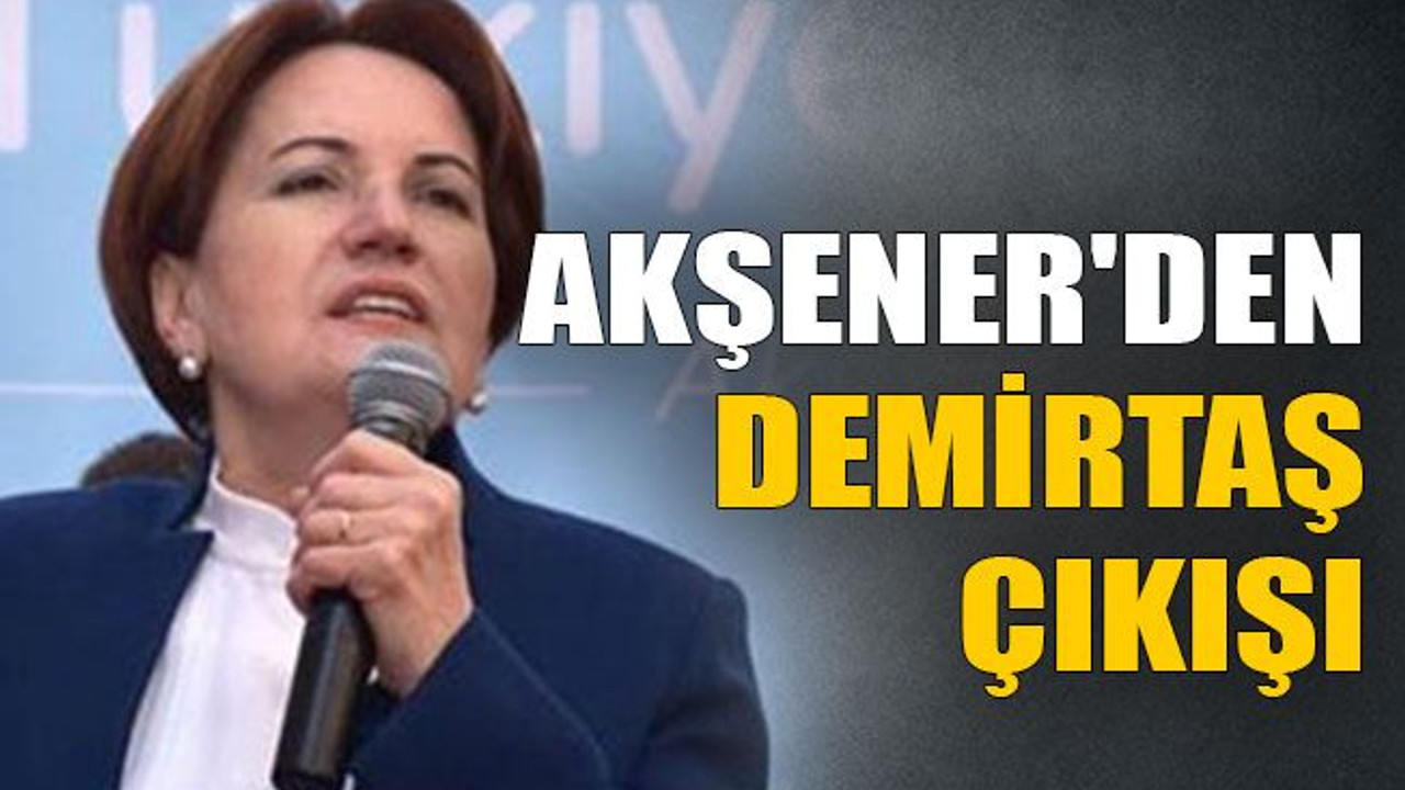 Akşener'den Demirtaş çıkışı