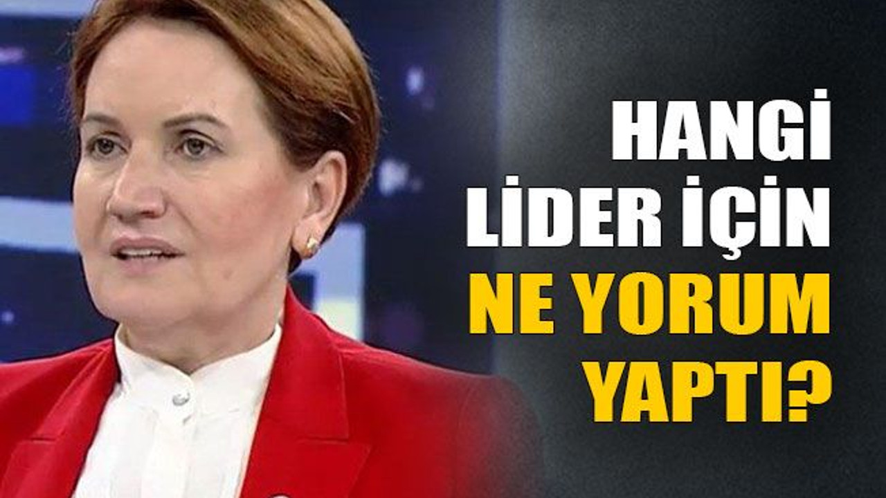 Hangi lider için ne yorum yaptı?
