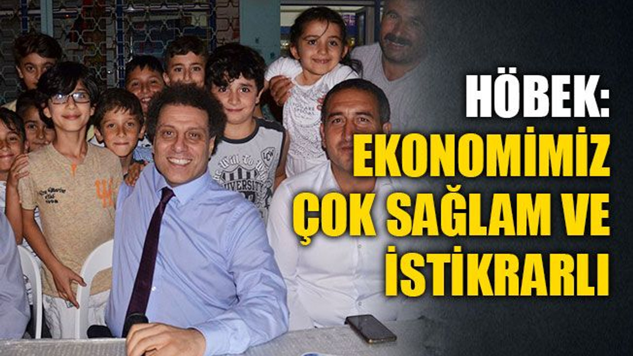 Höbek: Ekonomimiz çok sağlam ve istikrarlı