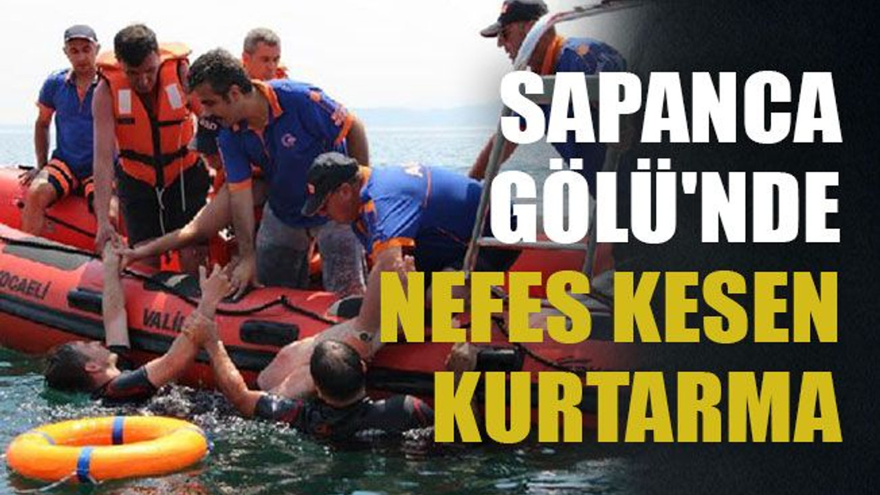 Sapanca Gölü'nde nefes kesen tatbikat