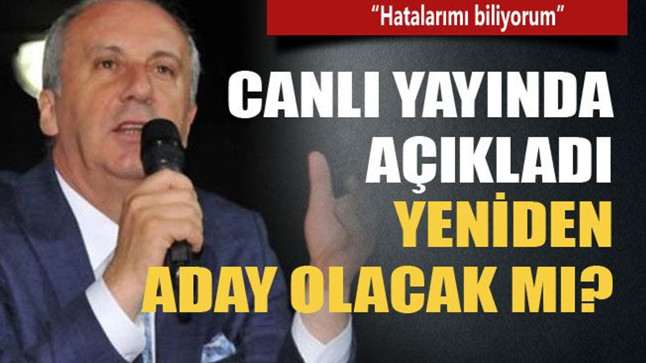 Canlı yayında açıkladı, yeniden aday olacak mı?