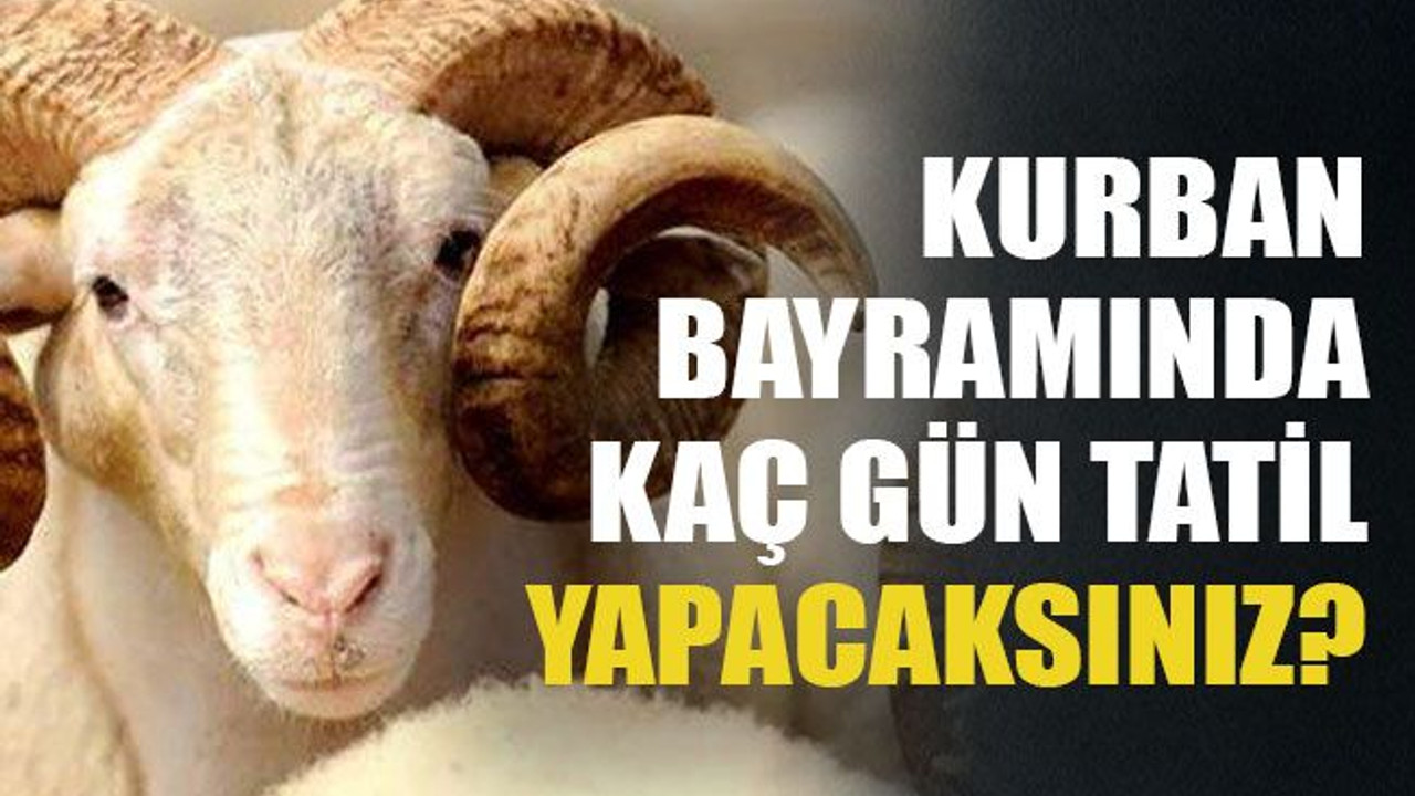 Kurban bayramında kaç gün tatil yapacaksınız?