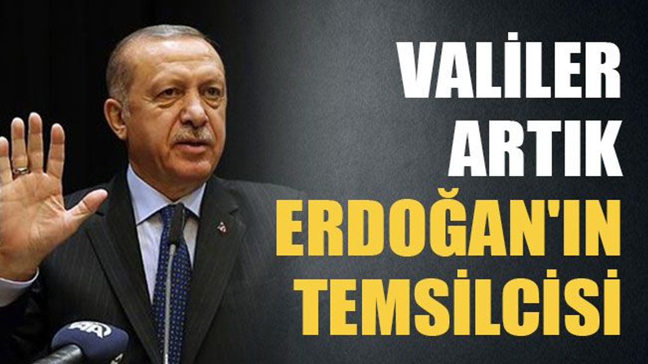 Valiler artık Erdoğan'ın temsilcisi