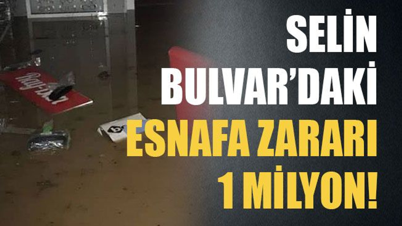Selin Bulvar’daki esnafa zararı 1 milyon!