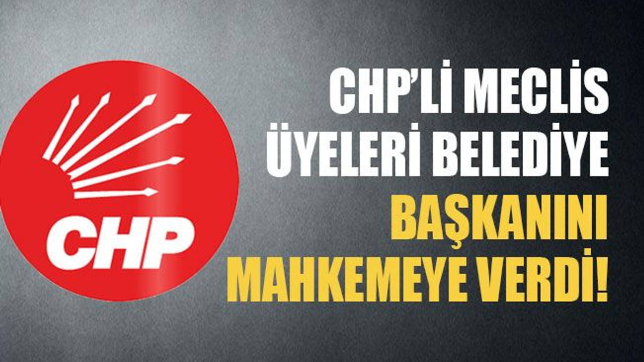 CHP’li meclis üyeleri belediye başkanını mahkemeye verdi!